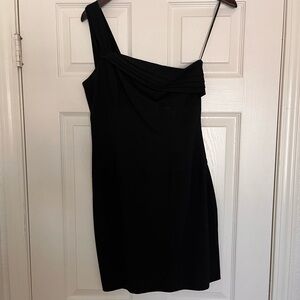 Elegant cocktail Black One-Shoulder Dress